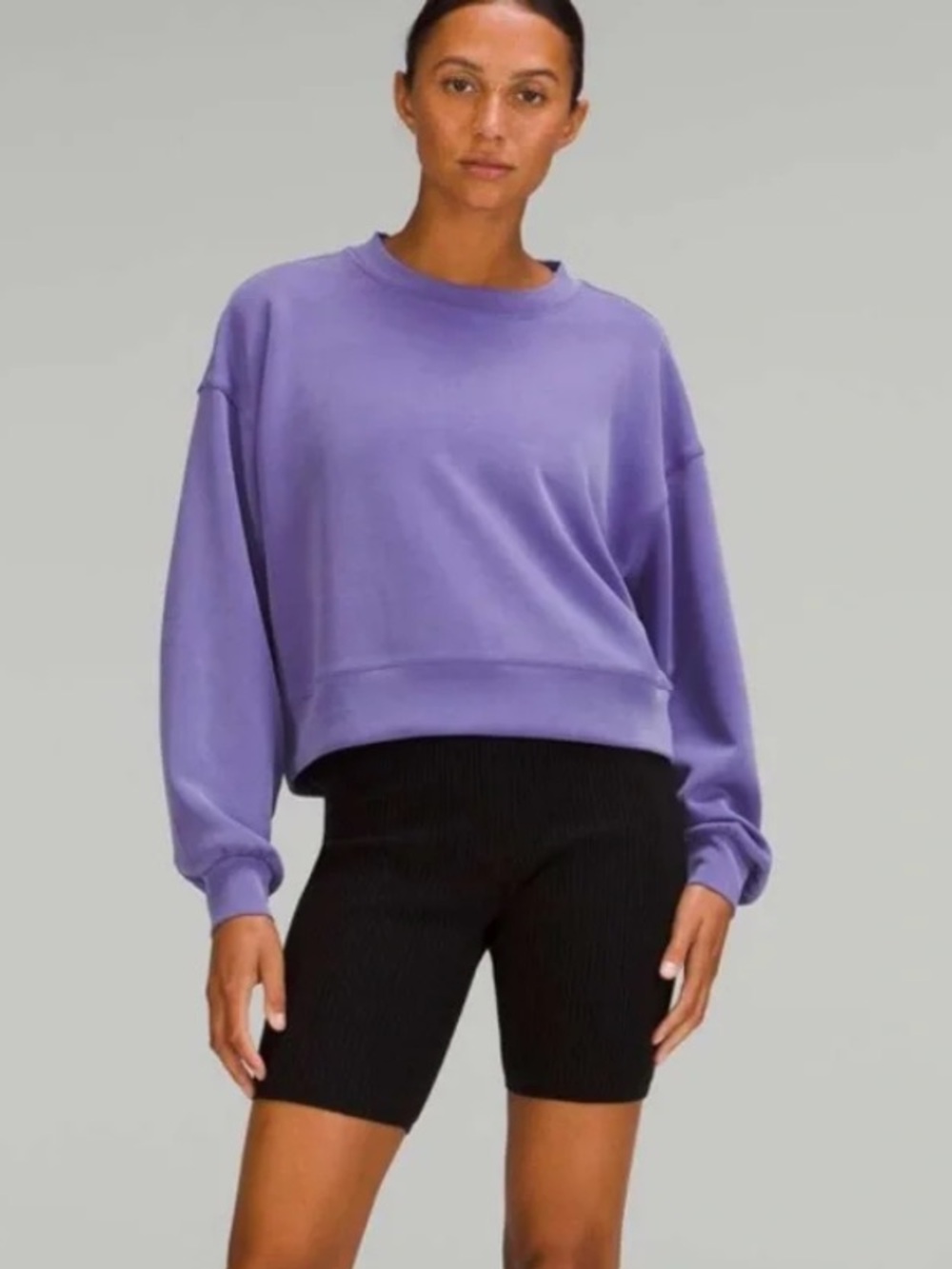 lululemon Perfectly Oversized Cropped Crew sweatshirt in a Softstreme fabric 10